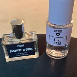 Pink Victorias Secret discontinued Jasmine Woods and love haze both new